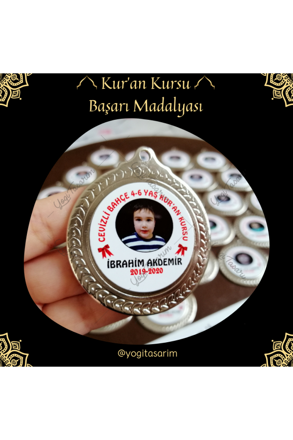 Kur-an Kursu Başarı Madalyası Resimli İsimli