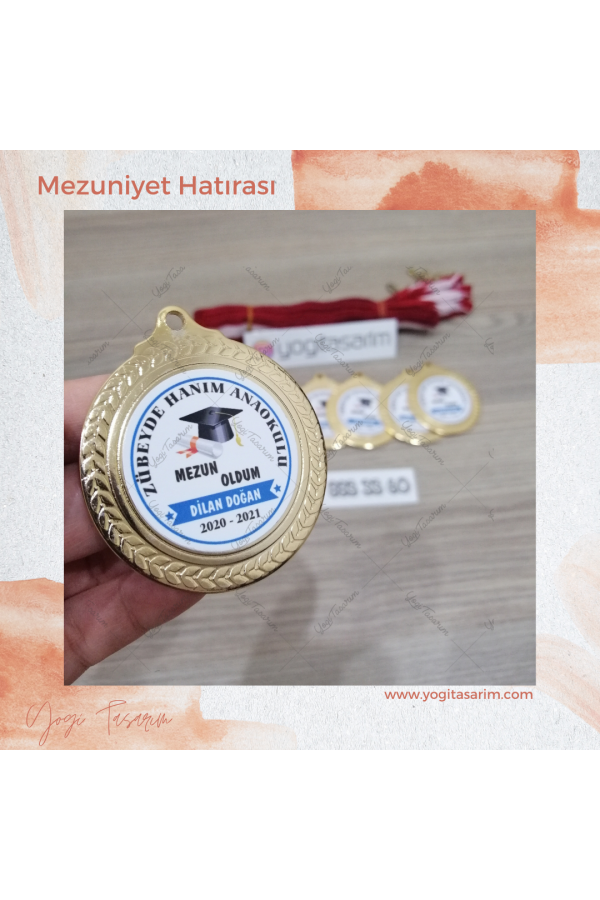 Mezun Oldum Yazılı Mezuniyet Madalyası