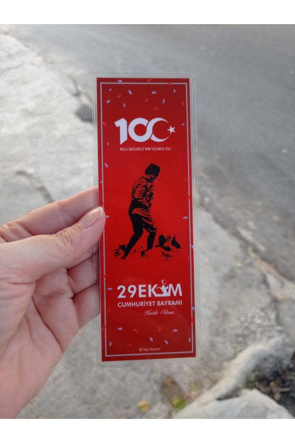 100. Yıla Özel Atatürk Baskılı PVC Kitap Ayracı 100. Yıla Özel Atatürk Baskılı PVC Kitap Ayracı