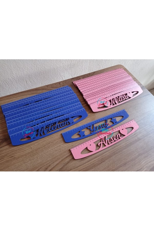 İsme Özel Ahşap Cetvel 30cm İsme Özel Ahşap Cetvel 30cm