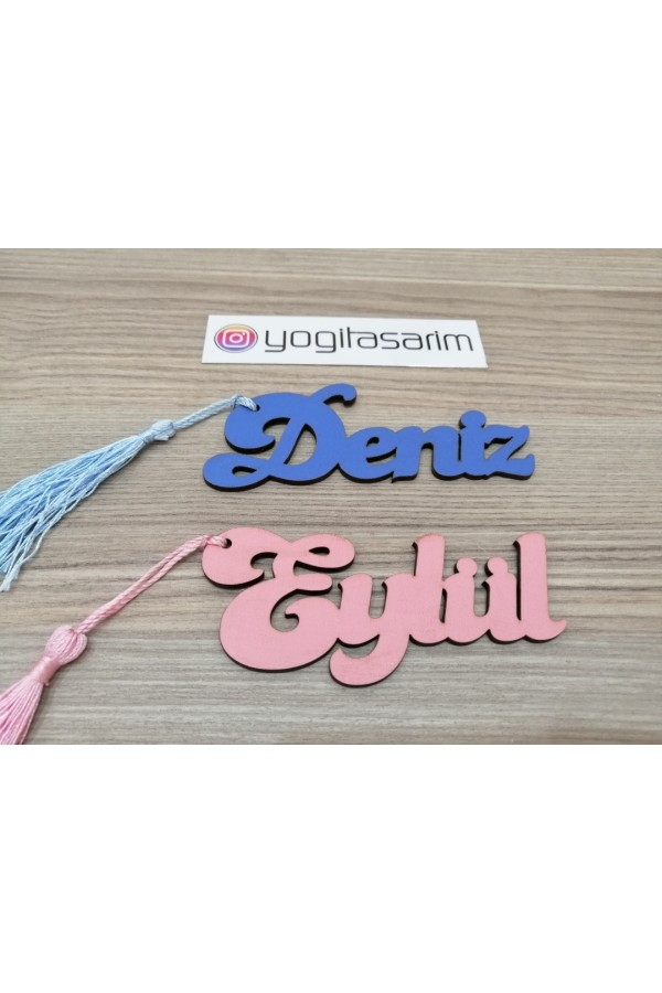 İsme Özel Ahşap Kesim Kitap Ayracı İsme Özel Ahşap Kesim Kitap Ayracı