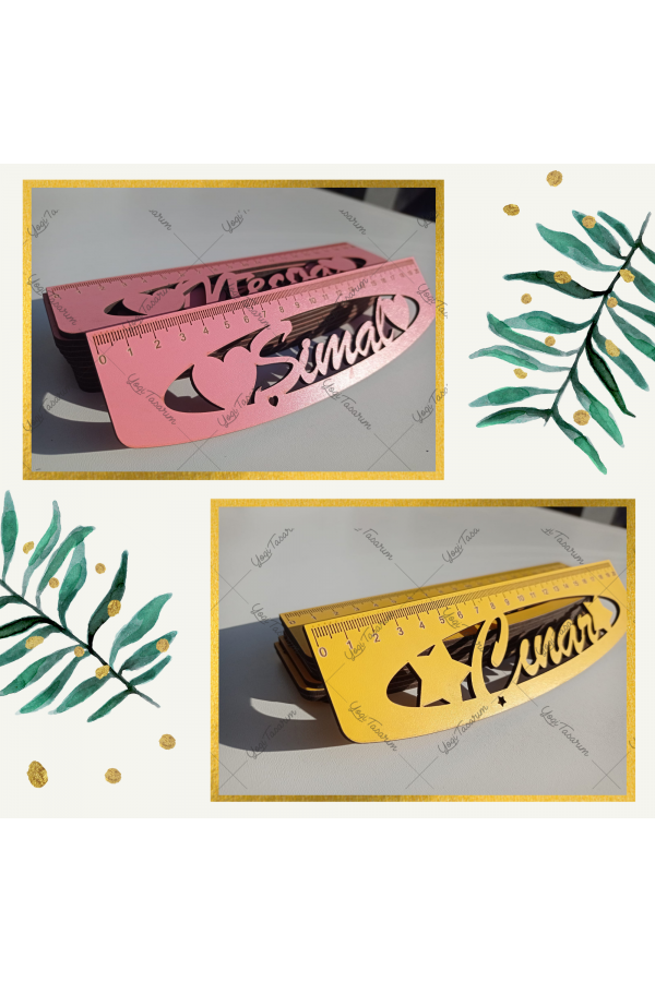 İsme Özel Ahşap Cetvel 20cm İsme Özel Ahşap Cetvel 20cm