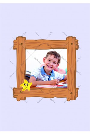 Çerçeve Okul Magnet Resme Özel 12cm