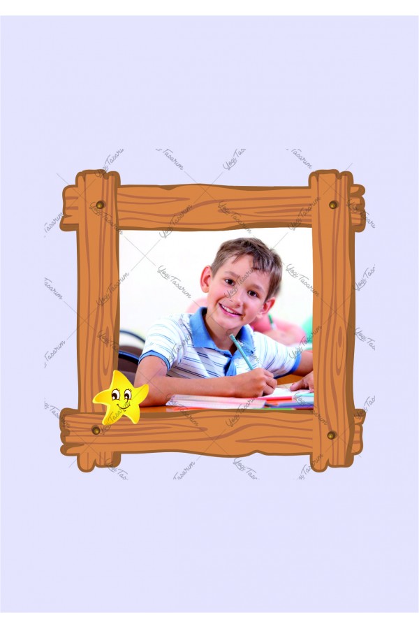 Çerçeve Okul Magnet Resme Özel 12cm