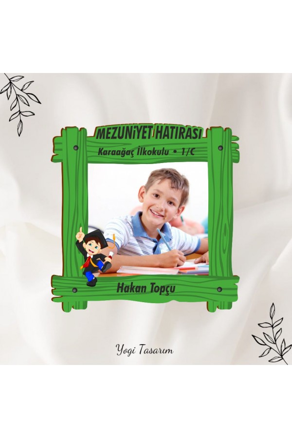 Mezuniyet Hatırası temalı ahşap dolap magneti Mezuniyet Hatırası temalı ahşap dolap magneti