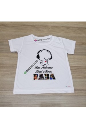 Maskot Temalı Resimli Baba Yazılı 1 Yaş Tişört Baskı Maskot Temalı Resimli Baba Yazılı 1 Yaş Tişört Baskı