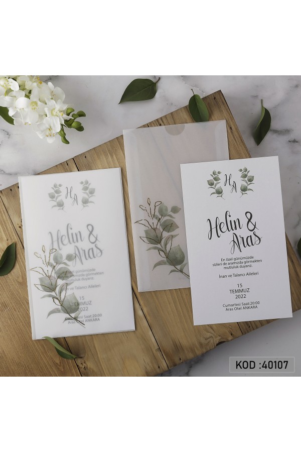 Davetiyeler - Yogi Davetiye 40107