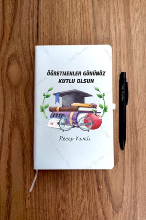 Öğretmenler Günü Kepli İsme Özel Ajanda Defter Kalem Set
