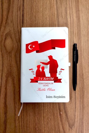 Öğretmenler Günü Sınıf Temalı İsme Özel Ajanda Defter Kalem Set