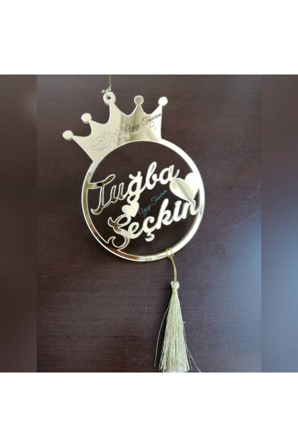 Taç Model Ayna Pleksi Dikiz Aynası Süsü