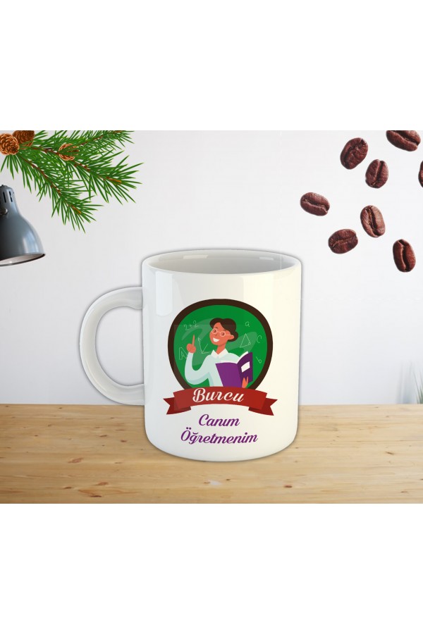 Özel Günler - Öğretmenler Günü Kadın Karakter Temalı İsme Özel Kupa Bardak Baskı Özel Günler - Öğretmenler Günü Kadın Karakter Temalı İsme Özel Kupa Bardak Baskı