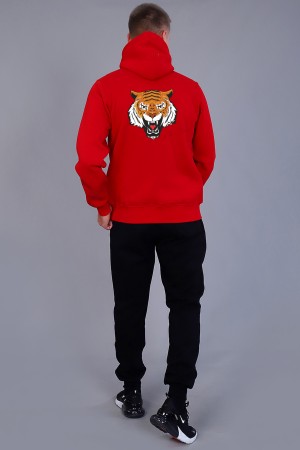 Leon Aslan Kafa Baskılı UNİSEX Oversize Kapüşonlu Sweatshirt %100 Pamuk