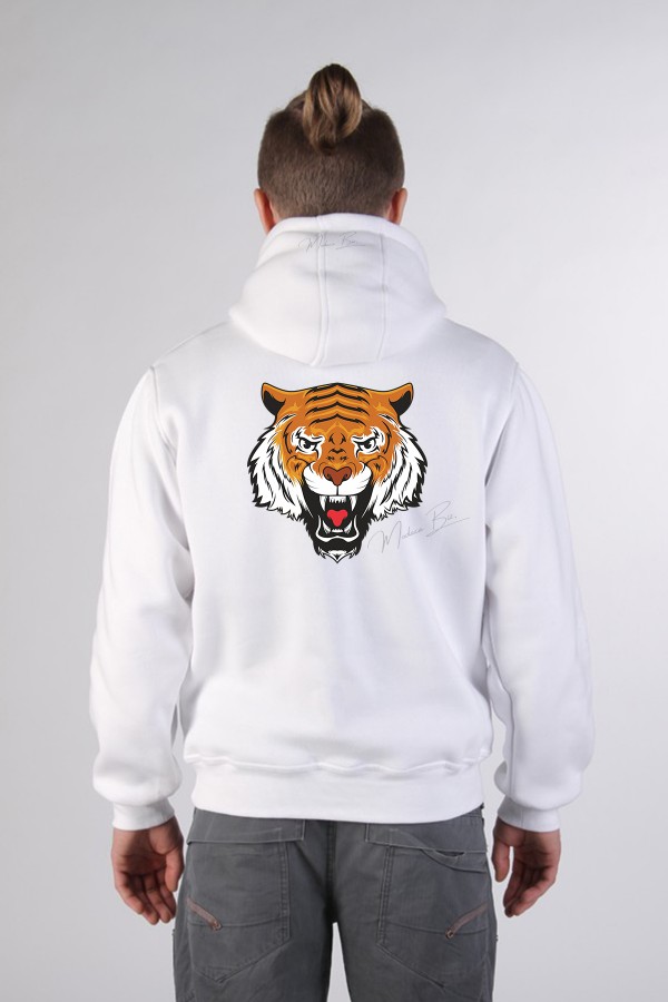 Leon Aslan Kafa Baskılı UNİSEX Oversize Kapüşonlu Sweatshirt %100 Pamuk