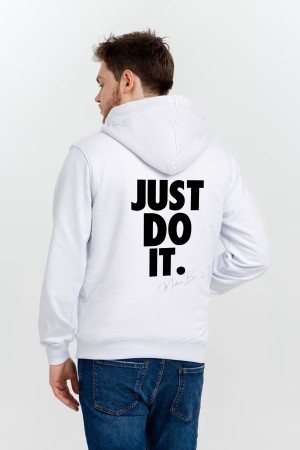 Just Do It Yazılı UNİSEX Oversize Kapüşonlu Sweatshirt %100 Pamuk