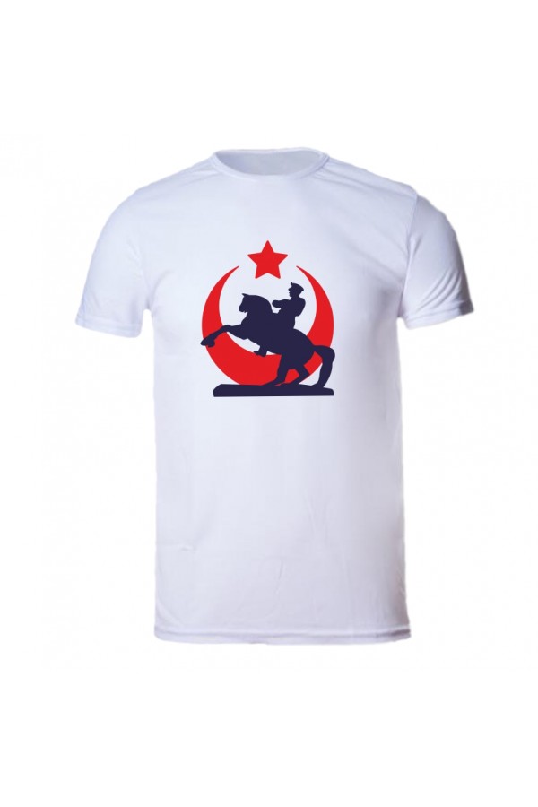 Atlı Yıldızlı Atatürk Tişört