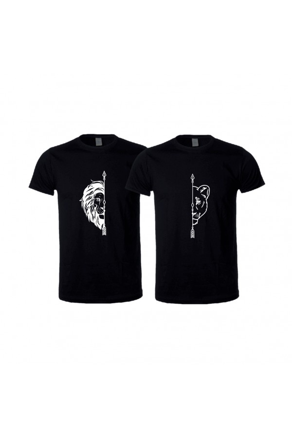 Aslan Kaplan Temalı Sevgili Kombin Tişört Aslan Kaplan Temalı Sevgili Kombin Tişört