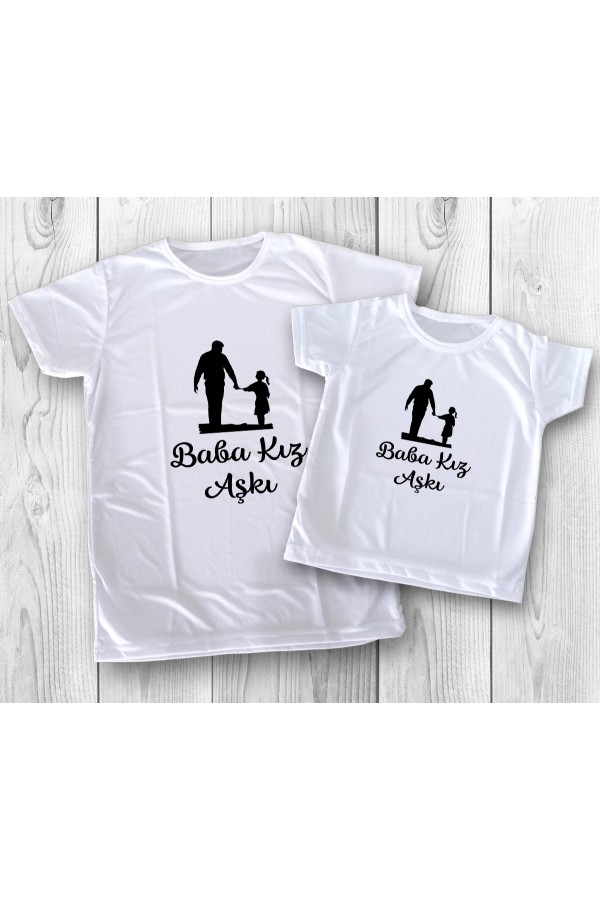 Baba Kız Aşkı Kombin Tişört Baskı