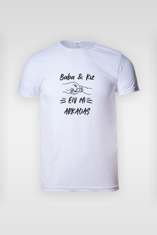 Baba Kız En İyi Arkadaş Temalı Tişört Baskı