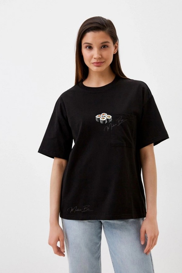 Sushi Suşi Temalı Görsel Baskılı Unisex Tişört