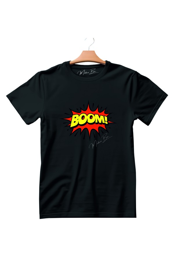 Boom Görsel Baskılı Unisex Tişört