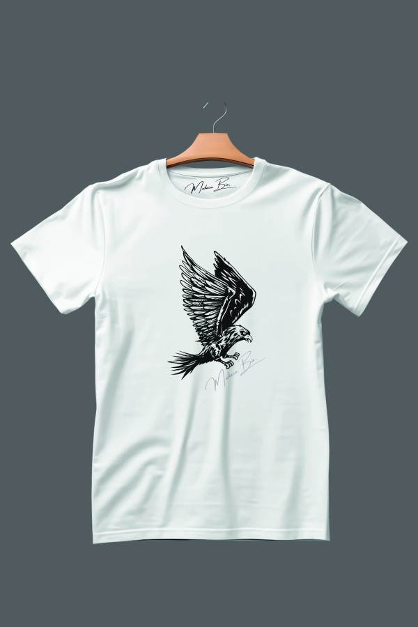 Konan Kartal Baskılı Unisex Tişört