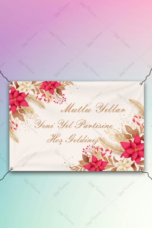 Yeni Yıl Partisi Noel Afiş Yatay