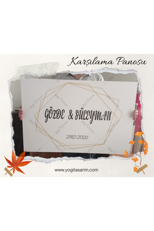 İsme Özel Dikdörtgen Karşılama Panosu