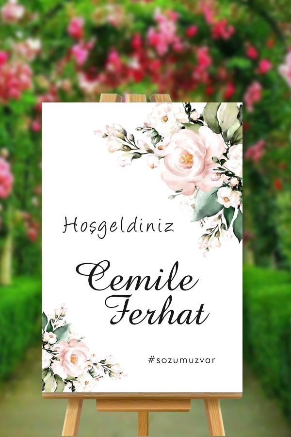 Pudra Güllü İsimli Sözümüz Var Karşılama Panosu