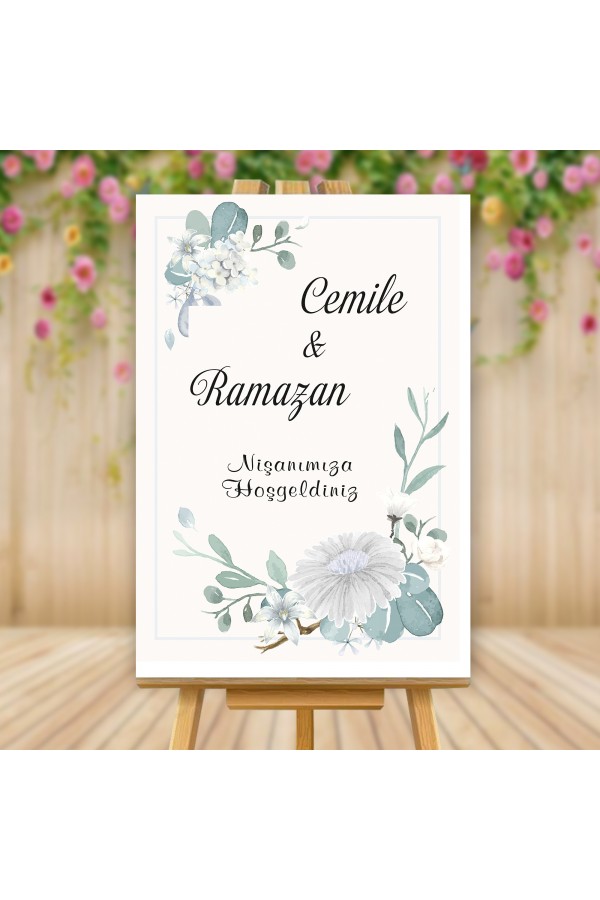 Afiş ve Panolar - Yeşil Nişanımıza Hoşgeldiniz Temalı İsimli Karşılama Panosu