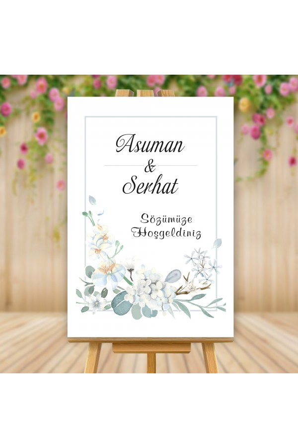 Yeşil Sözümüze Hoşgeldiniz Temalı İsimli Karşılama Panosu