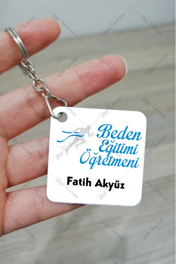 Beden Eğitimi Öğretmeni Temalı Öğretmenler Günü Anahtarlık