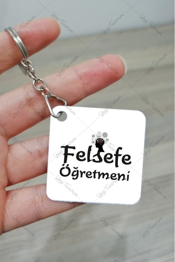 Felsefe Öğretmeni Temalı Öğretmenler Günü Anahtarlık