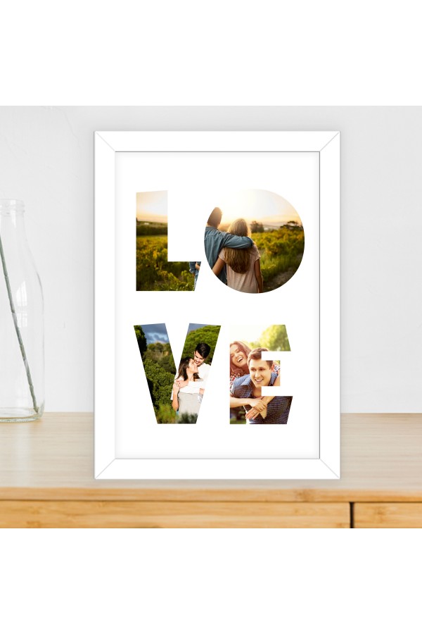 Resimli Love Sevgili Çerçeve