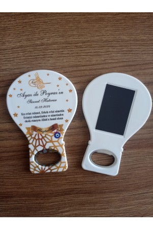 İsme Özel Sünnet Hatırası Yaldızlı Balon Açacak Magnet