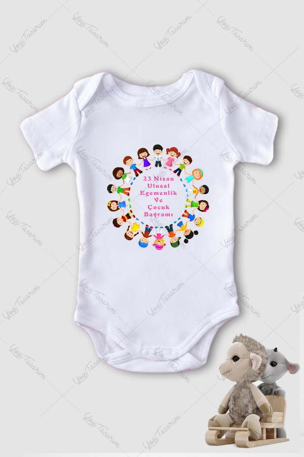 23 Nisan Çocuk Bayramı Halka Çocuklu Bebek Zıbını