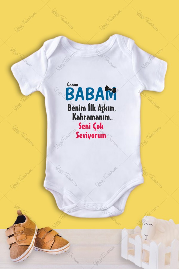 Benim İlk Aşkım Canım Babam Temalı Bebek Zıbını