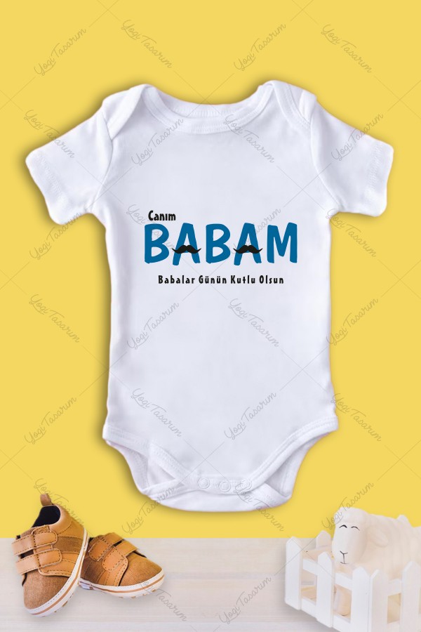 Canım Babam Babalar Günün Kutlu Olsun Yazılı Bebek Zıbını