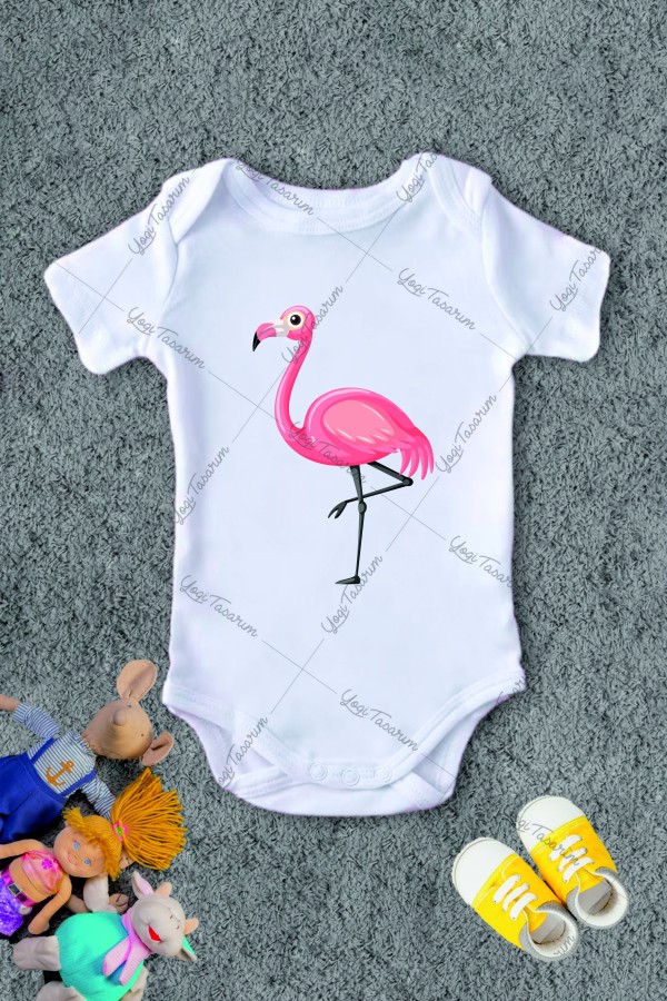 Flamingo Temalı Bebek Zıbını