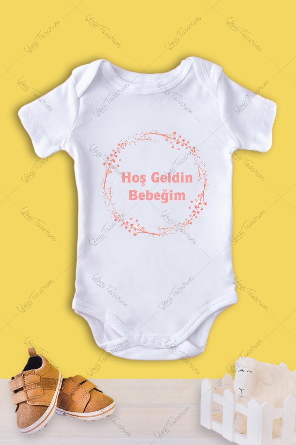Hoş Geldin Bebeğim Çiçekli Bebek Zıbını