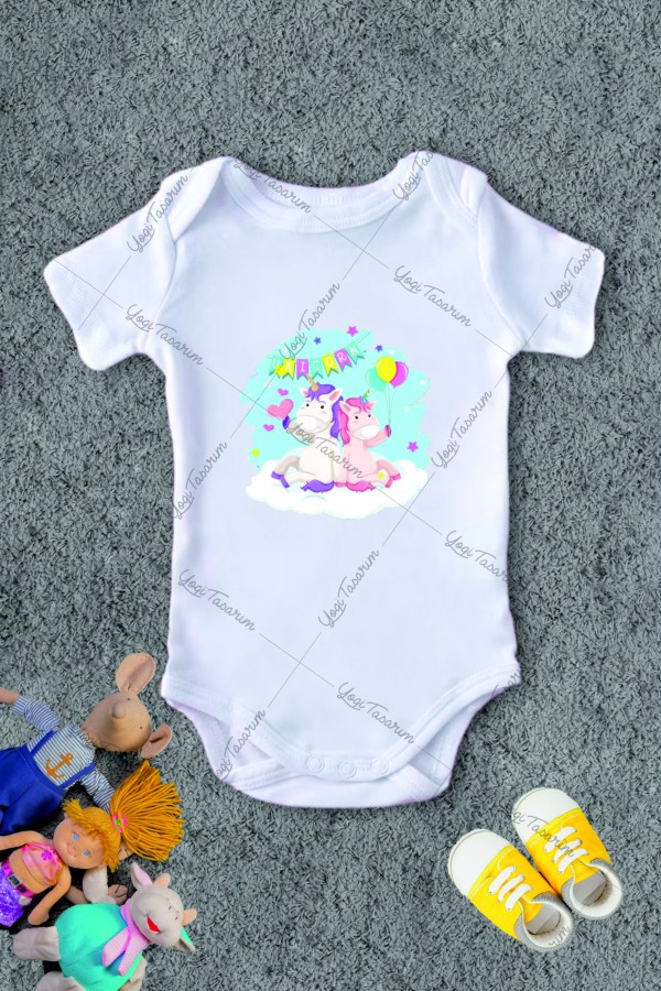 İkili Unicorn Temalı Bebek Zıbını