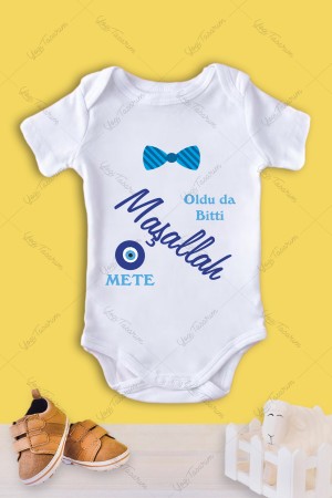 Oldu da Bitti Maşallah Yazılı Sünnet Temalı Bebek Zıbını