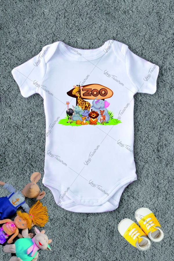 Zoo Safari Temalı Bebek Zıbını