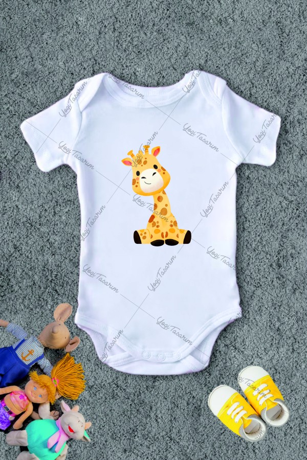 Zürafa Temalı Bebek Zıbını