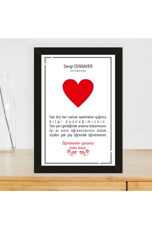 Kalpli Öğretmenler Günü Çerçeve Siyah Kalpli Öğretmenler Günü Çerçeve Siyah