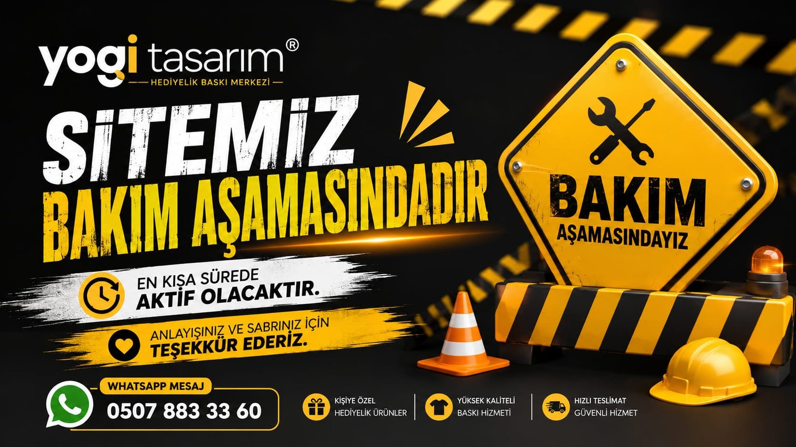Yogi Tasarım Web sitemizi, yeni ürün ve çeşitliliğimizle, daha hızlı ve daha modern bir deneyim sunmak için yeniliyoruz.